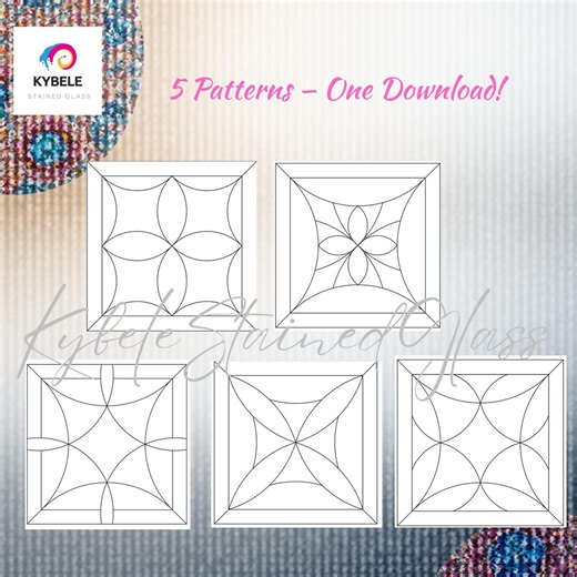 Stained Glass Pattern PDF – DIY Glass Art Template, Suncatcher , Wall Decor, Digital Download - Etsy