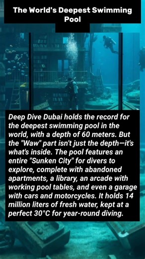 The World's Deepest Swimming Pool