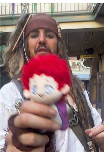 Jack Sparrow with Tendou Plush at Disneyland