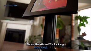 AboveTEK Anti-Theft iPad Kiosk Stand – POS iPad Security Stand & Locking Tablet Holder – Heavy Duty Base, 360° Swivel, 75° Tilt Bracket – Perfect for Retail Business (Black)