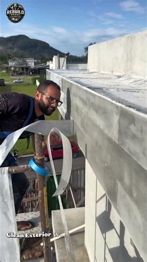 Clean Exterior Wall Panel Installation 🏗️📐 #Building #HomeImprovement #Workmanship