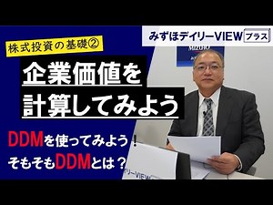 【企業価値を計算してみよう、DDMを使ってみよう！】みずほデイリーVIEWプラス 水元英正