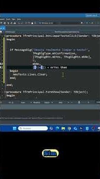 MessageDlg no Delphi na Prática (Parte 3) 🚀 #delphi #windows #delphiparainiciantes #cursodelphi