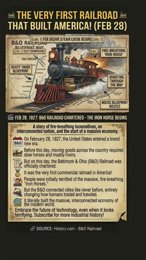 America’s First Railroad Chartered TODAY! 🚂 199 Years Ago