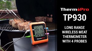 Watch ThermoPro TP930 Bluetooth Meat Thermometer Promotion Video on Amazon Live