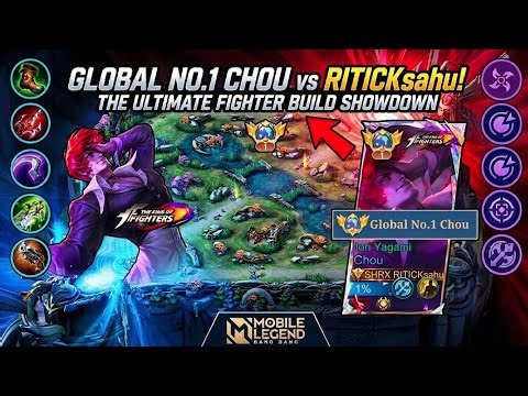 Global no1 chou kof gameplay onehit build and emblem in 2026 #mlbb #chou #kof #mlbbbuild #mlbbglobal