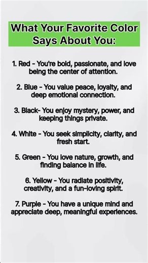 What Your Favorite Color Says About Your Personality 🎨✨