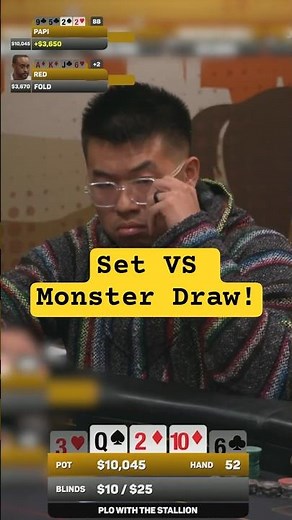 Set vs Wrap + Flush Draw — $10K PLO Clash!