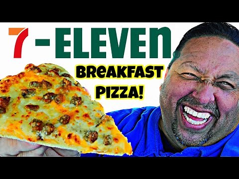 7-Eleven's New Breakfast Pizza REVIEW!