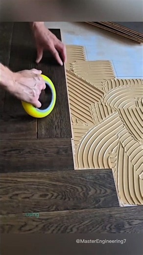 Satisfying Herringbone Flooring Installation | Dark Wood Parquet
