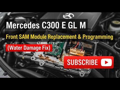 Mercedes C300 E G L M Front SAM Module Replacement & Programming (Water Damage Fix)