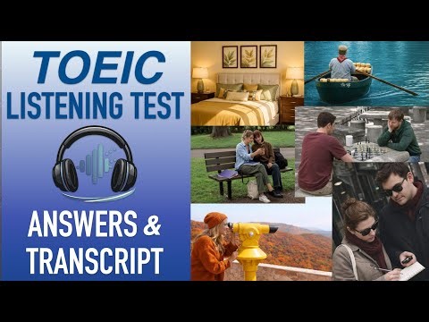 🎧TOEIC Listening Test | ANSWERS + TRANSCRIPT #toeic #toeiclistening #toeictest