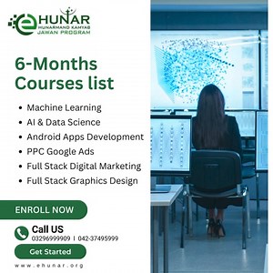 Unlock your future in just 6 months! 🚀 Choose from our expert-led courses and master the skills in high-demand fields: - Machine Learning, AI & Data Science - Android Apps Development - PPC Google Ads - Full Stack Digital Marketing - Full Stack Graphics Design Enroll today and take the first step towards a successful career! For further details, reach us at: 📞 Call: 042-37495999 | 03296999909 📧Email: info@ehunar.org 💻 Website: www.ehunar.org #MachineLearning #ArtificialIntelligence #DataScie