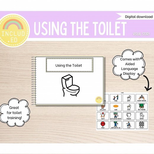 VISUAL SOCIAL STORY | Toilet| Boardmaker | Special Education| Aided Language Display| Aac | Behaviour Management | Autism |communication| - Etsy UK