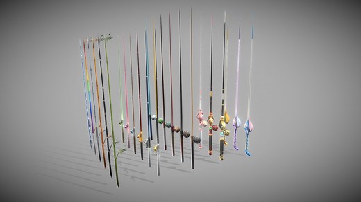 Fishing Rods - 3D model by Kajol Hayer (@KajolHayer)