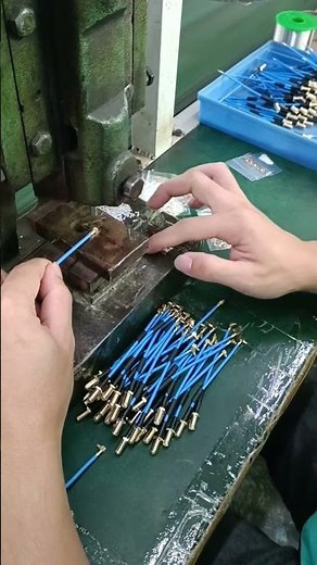 🔧 SMA to SMB RF Pigtail Coaxial Cable Assembly – Stamping & Riveting Process