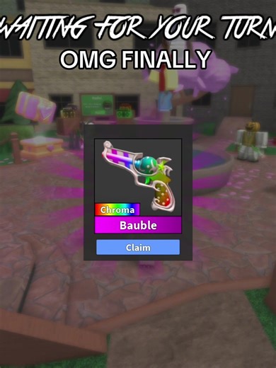 I FINALLY GOT CHROMA BAUBLE and I am NEVER trading it #mm2 #mm2Roblox #robloxfyp #roblox #murdermystery2