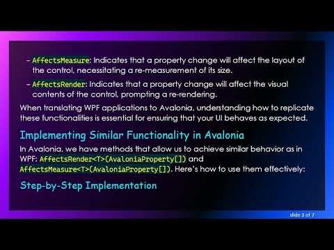 Understanding AffectsMeasure and AffectsRender in Avalonia UI