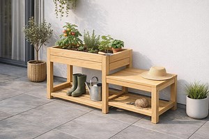 Raised Planter Bench Combo Plans - Etsy Australia