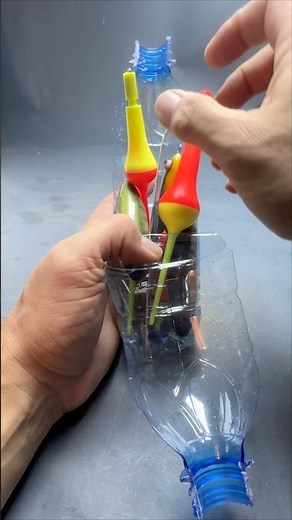 Plastic Bottle Tackle Hack 🎣 #fishing #fishinghack #diyfishing #plasticbottlehack #tacklebox