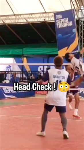 Wow! Head Check 😳 #sepaktakraw #recommended #shortsviral