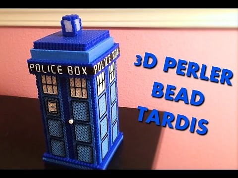 3D Perler Bead Tardis! (With thread for details)
