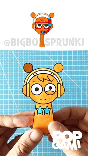 I made sprunki oc Aren coloring papercraft #sprunki #papercraft #shortvideo
