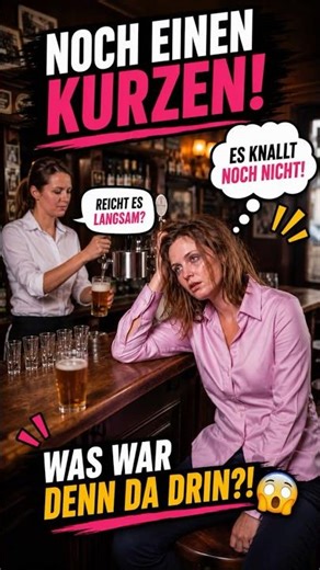 OMG! Steffi merkt erst nach dem 10. Kurzen was die Wirtin ausgeschenkt hat 🍻 #ai