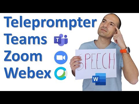 📱 How to use a Teleprompter in Teams, Zoom or Webex for FREE