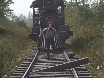 Buster Keaton's craziest stunts and scenes in color