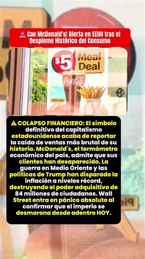 ⚠️ COLAPSO FINANCIERO El símbolo definitivo del capitalismo estadounidense acaba de reportar la cai