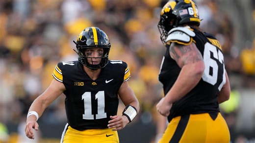 Gronowski runs for 3 TDs in Iowa's 38-28 win over Rutgers in Big Ten opening game