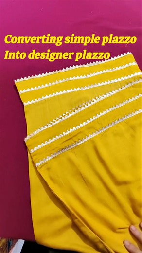 converting simple plazzo into designer plazzo #plazzopantdesign #plazopants