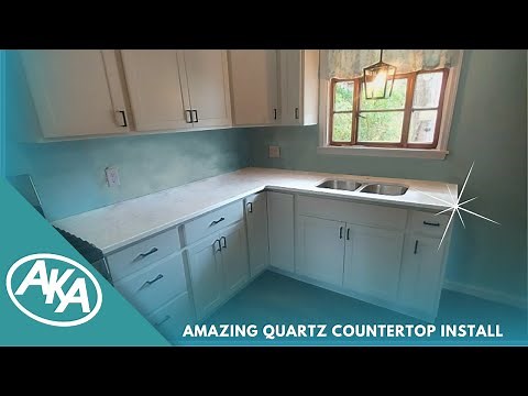 Amazing quartz countertop installation