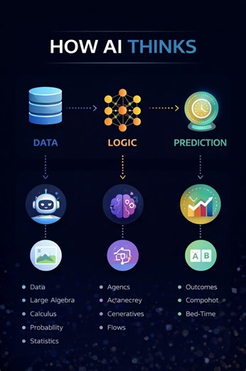 How AI Thinks | From Data to Prediction 🤖🧠#ArtificialIntelligence #AIThinking #FutureTech #Yonalita