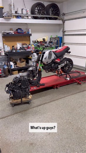 T.J. Timmerman on Instagram: "Just about ready to start this Kawasaki 400 Grom swap for the 2026 @smokymountainsmallborerally! Full build will be posted here and on YouTube! Check out the @smokymountainsmallborerally Instagram page if you’re interested in the event and potentially winning this swapped Grom!"