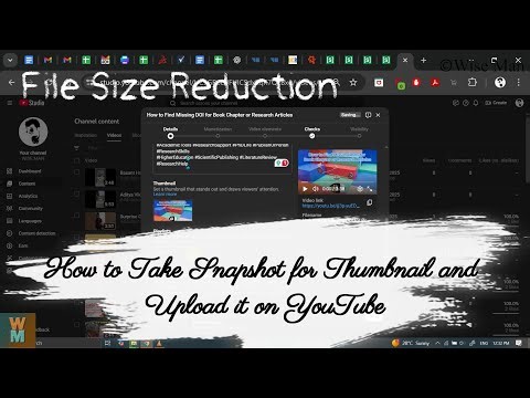 How to Take Snapshot for Thumbnail and Upload it on YouTube