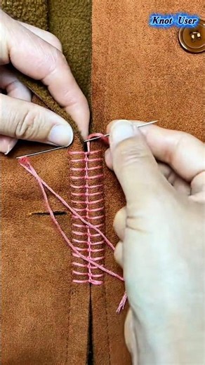 A very effective way to join two pieces of fabric together using a chain stitch.