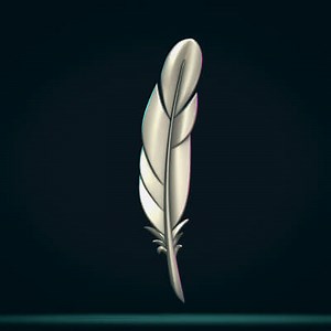 Feather - 3D Model by Skazok