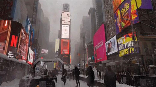Times Square turned winter wonderland amid historic snowfall