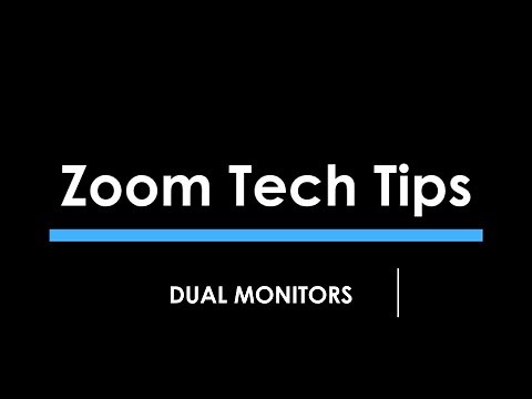 Zoom Tutorial 2 Dual Monitors