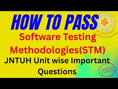STM (Software Testing Methodologies) Important Questions | R22 JNTUH AIML | Unit Wise | #btech