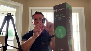 MACTREM Phone Tripod with Selfie Stick, 70" Horizontal Overhead Tripod for iPhone iPad, Camera Tripod Stand with Wireless Remote for Video Recording/Selfies/Live Stream/Vlogging