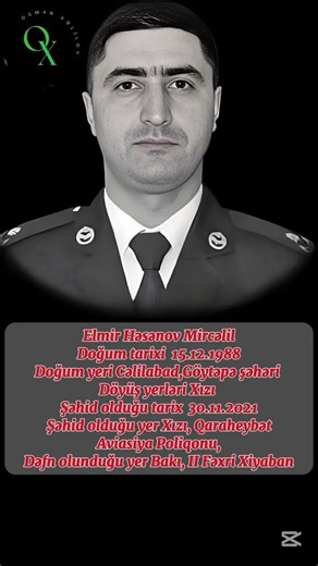 Elmir Həsənov vətən müharibəsi şəhidi