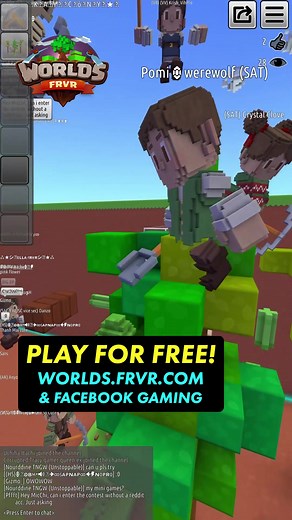 Build together with friends and so much more in Worlds FRVR today! #worldsfrvr #frvr #gaming #facebookgaming