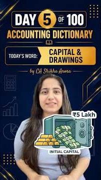 Day 5/100 | #capital & #drawings Explained in Accounting | Accounting Dictionary #shorts