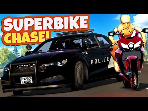 I Used a NEW Superbike Mod to Escape the Police in BeamNG Drive Mods!