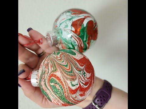 How to use Marabu Easy Marble -Make Christmas ornaments fast and easy from Creative Design & Supply