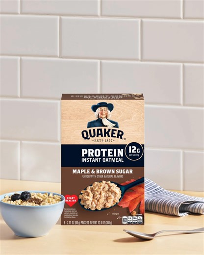 Help start your morning with Quaker Protein Instant Oatmeal. | Quaker