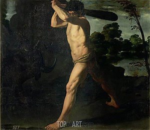 Hercules and the Cretan Bull | Zurbaran | Painting Reproduction